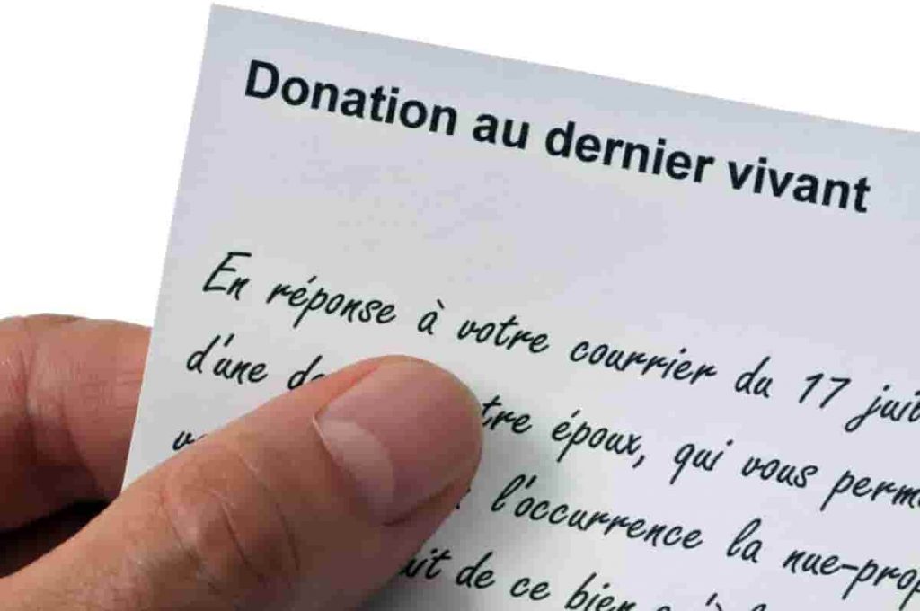 Donation au dernier vivant - automatique - sans mariage - vente maison - pacs - tarif - usufruit 