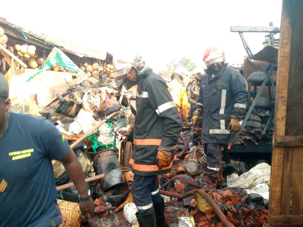 Incendie au marché B de Bafoussam