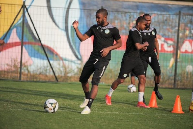 Les joueurs Comoriens à l'entrainement