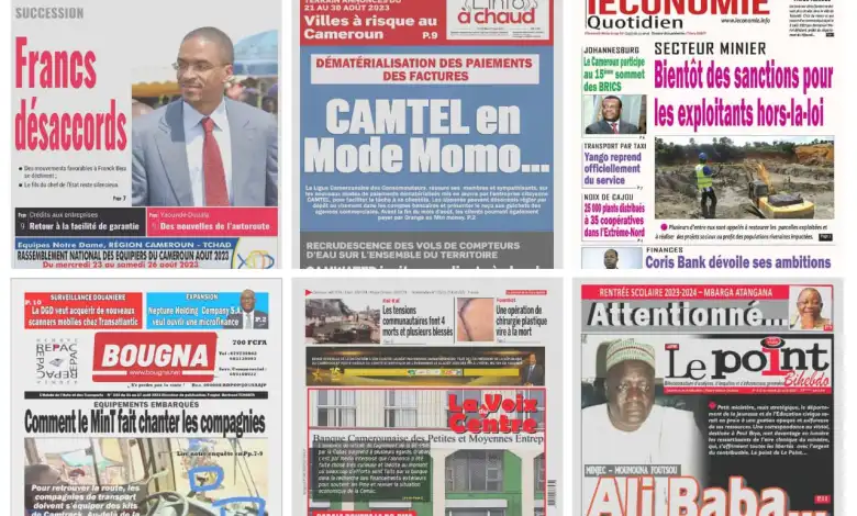 La revue de presse camerounaise du mardi 22 août 2023