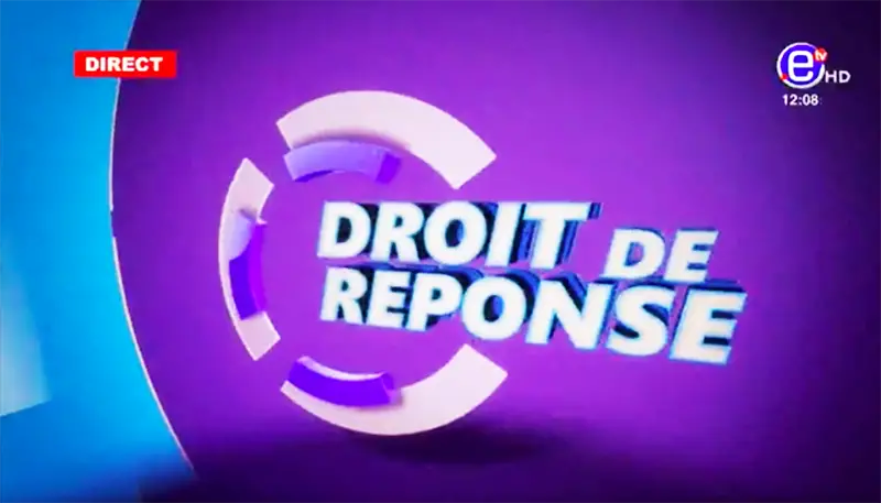 droit de réponse – equinoxe tv