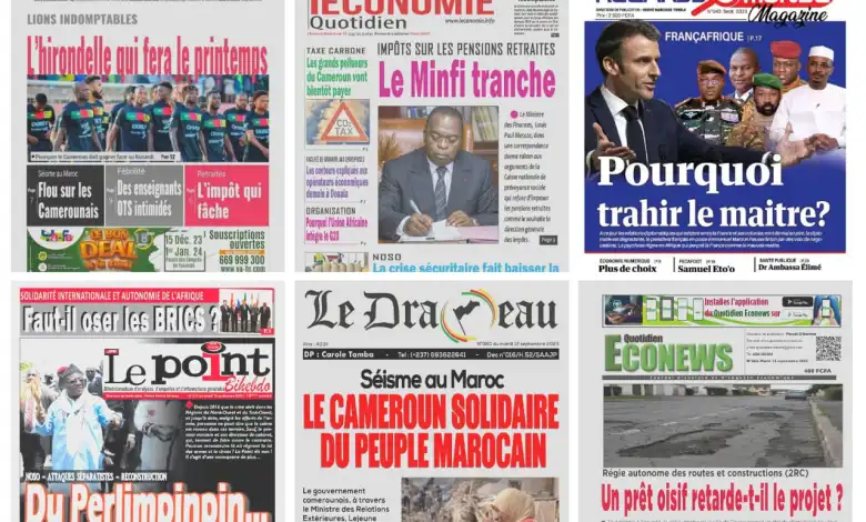 La revue de presse camerounaise du mardi 12 septembre 2023