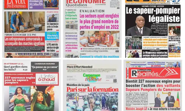 La revue de presse camerounaise du mercredi 6 septembre 2023