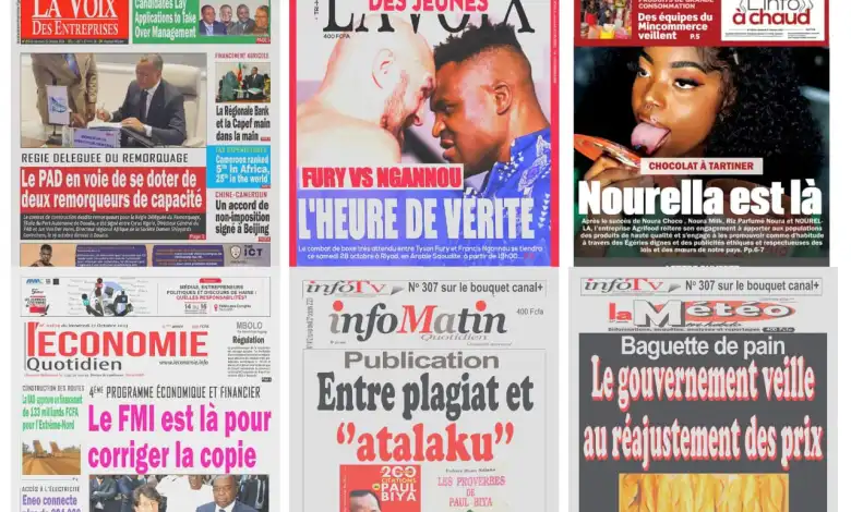 La revue de presse camerounaise du vendredi 27 octobre 2023