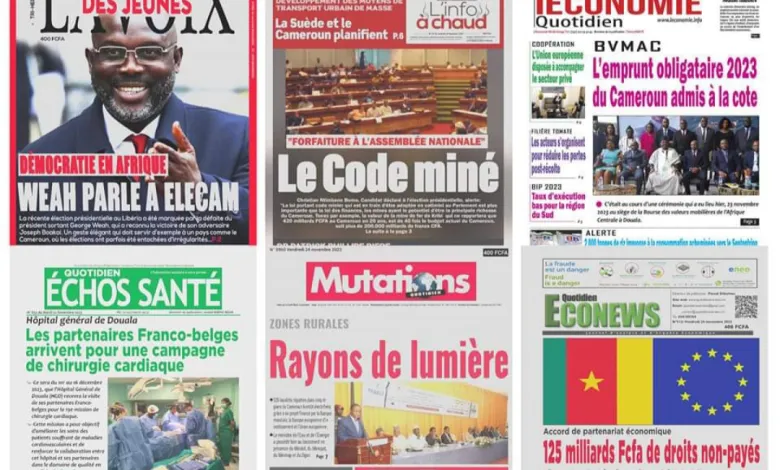 La revue de presse camerounaise du vendredi 24 novembre 2023