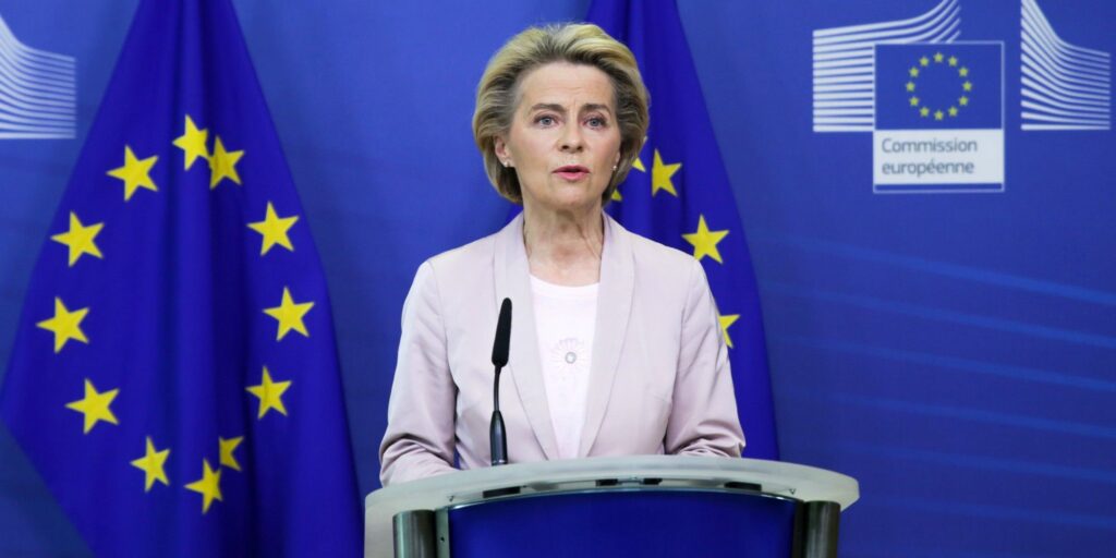 La présidente de la Commission européenne, Ursula von der Leyen