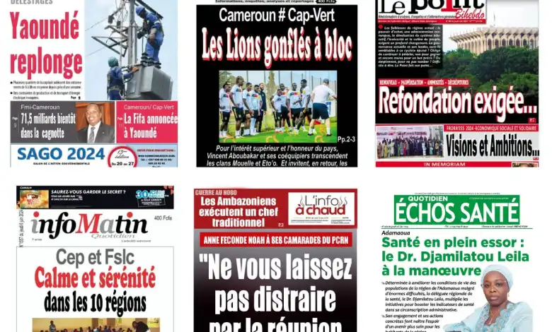 La revue de presse camerounaise du jeudi 6 juin 2024