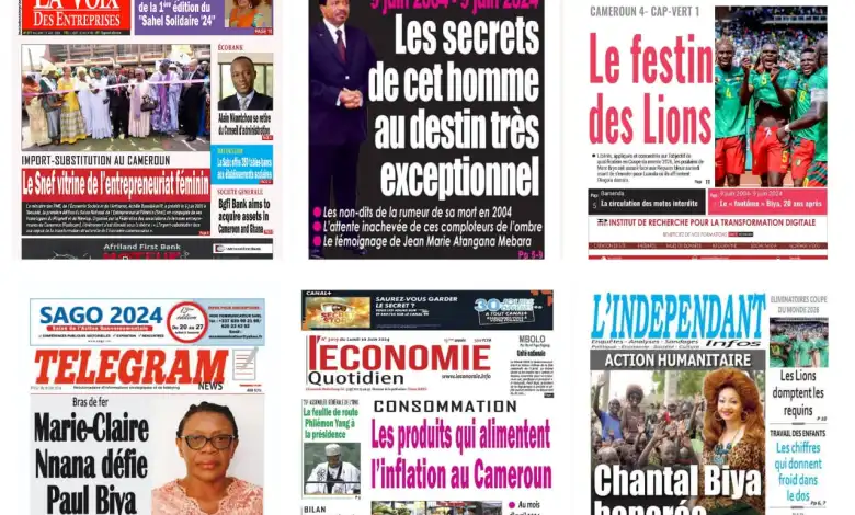 La revue de presse camerounaise du lundi 10 juin 2024