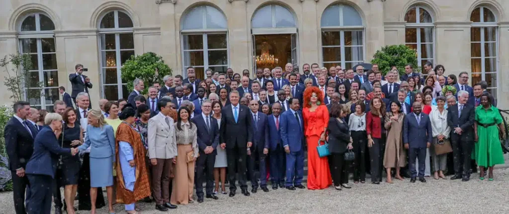 la photo de famille dans la cour de l’Elysée