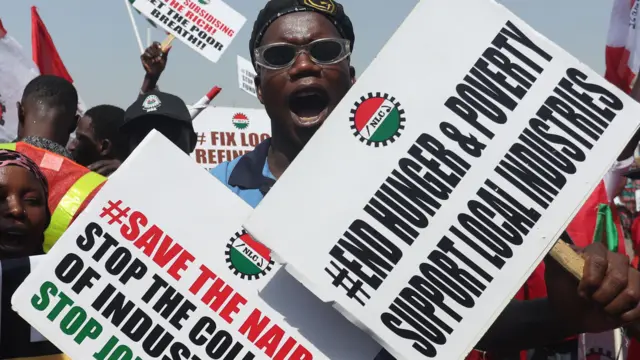 manifestations contre les difficultés économiques au Nigeria