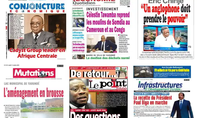 La revue de presse camerounaise du jeudi 17 octobre 2024